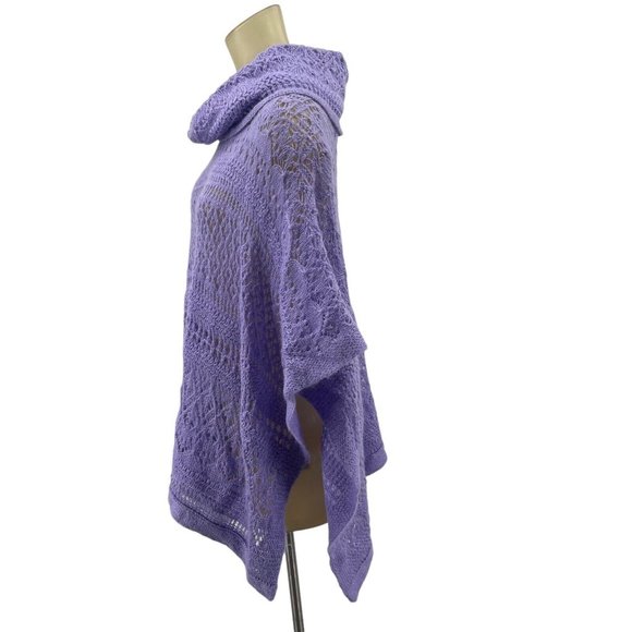 Tyler Boe Womens Sweater Poncho size Small xs Lavender Wool Mohair New $156 - Picture 3 of 7